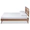 Baxton Studio Toru Mid-Century Modern Ash Walnut Finished Wood King Size Platform Bed 180-11111-9409-Zoro - alternate 4